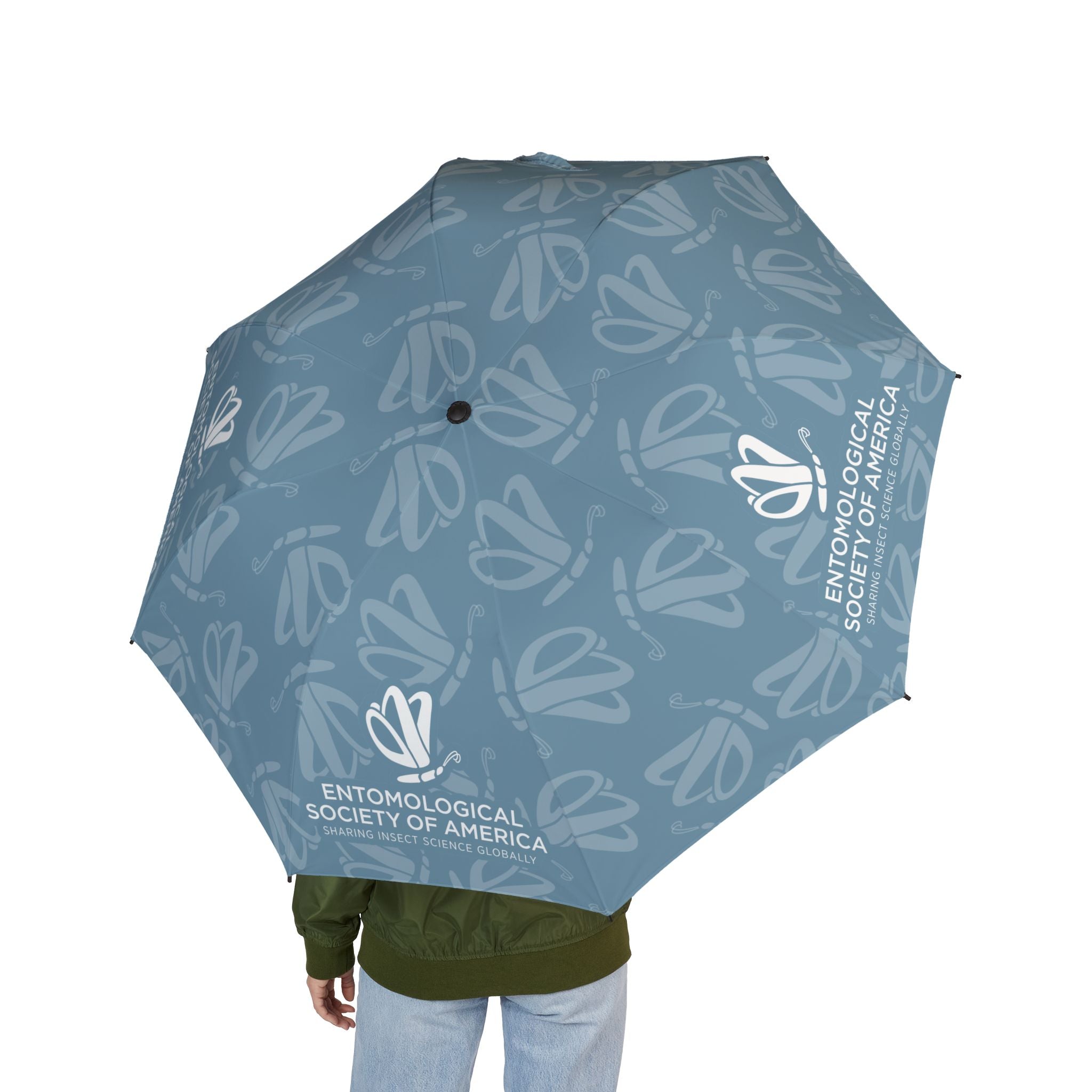 Foldable Semi-Automatic Umbrella — Compact Travel Rain Umbrella with Logo